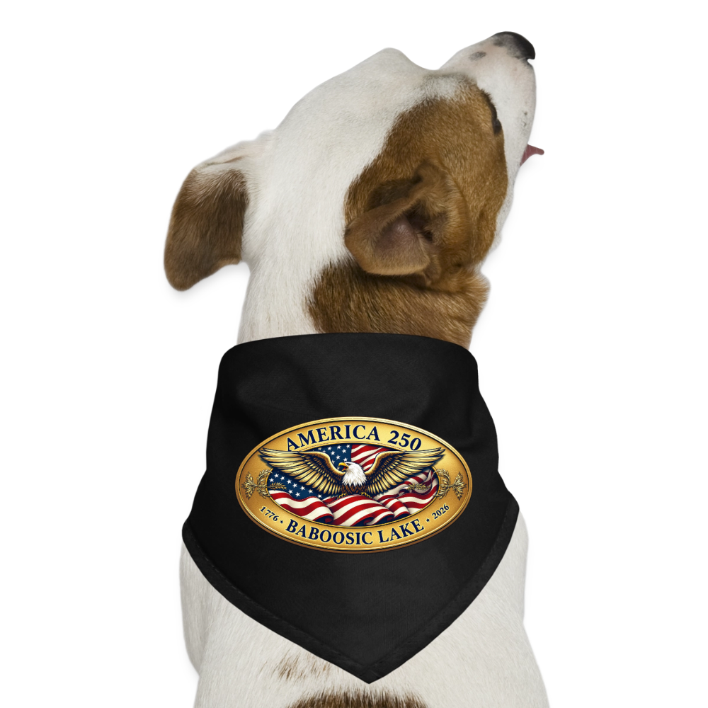 AMERICA 250 BABOOSIC LAKE Dog Bandana - black