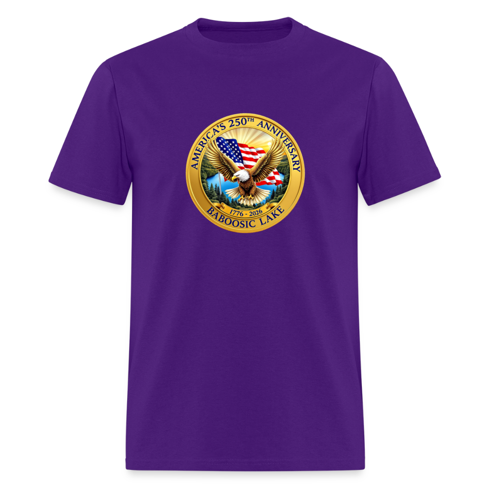 AMERICA 250 AMHERST Men's T-Shirt | GILDAN 5000 - purple