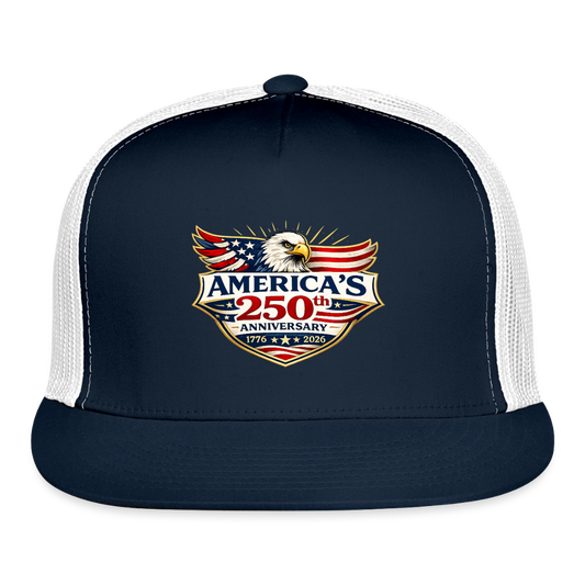 AMERICA 250th ANNIVERSARY Eagle Trucker Hat - navy/white