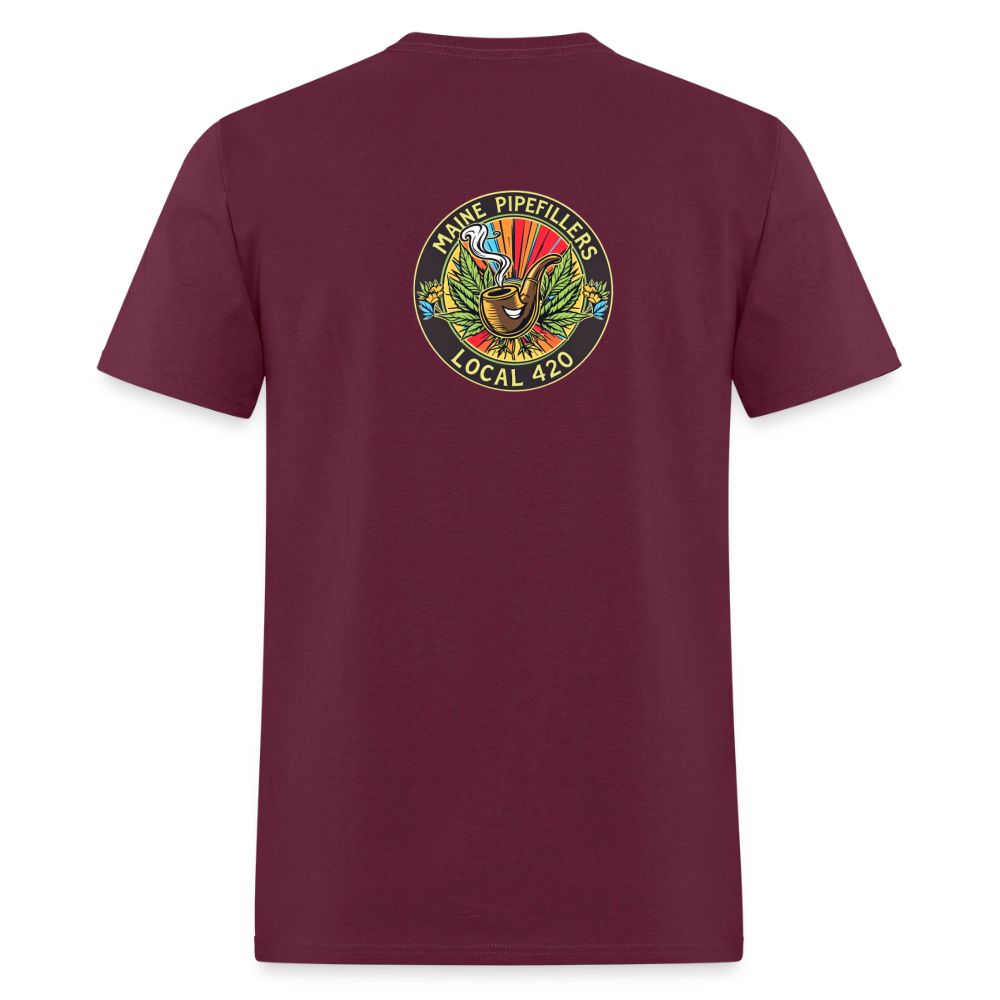 MAINE PIPEFILLERS LOCAL 420 Men's T-Shirt - burgundy