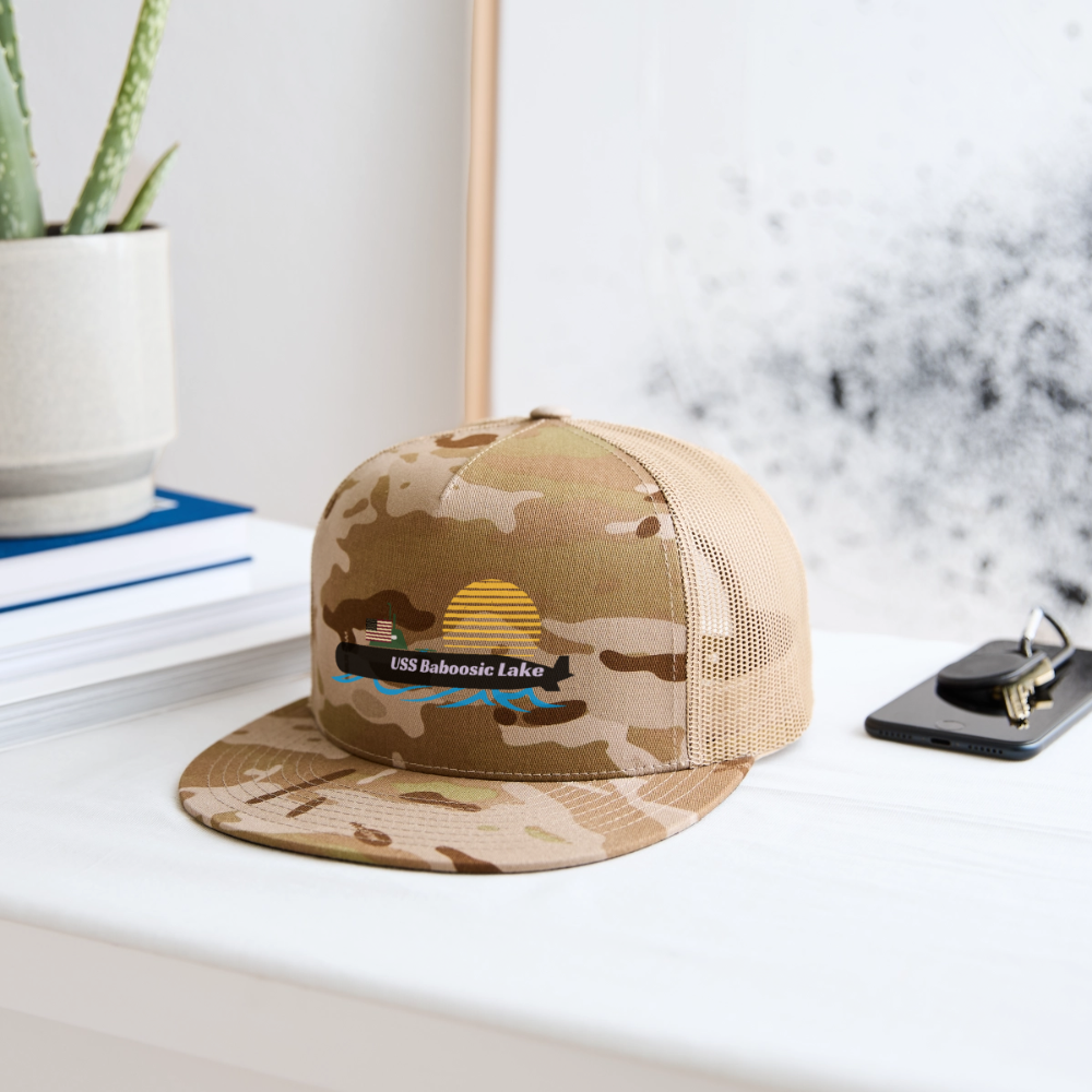 USS BABOOSIC LAKE Camo Trucker Cap - MultiCam\tan