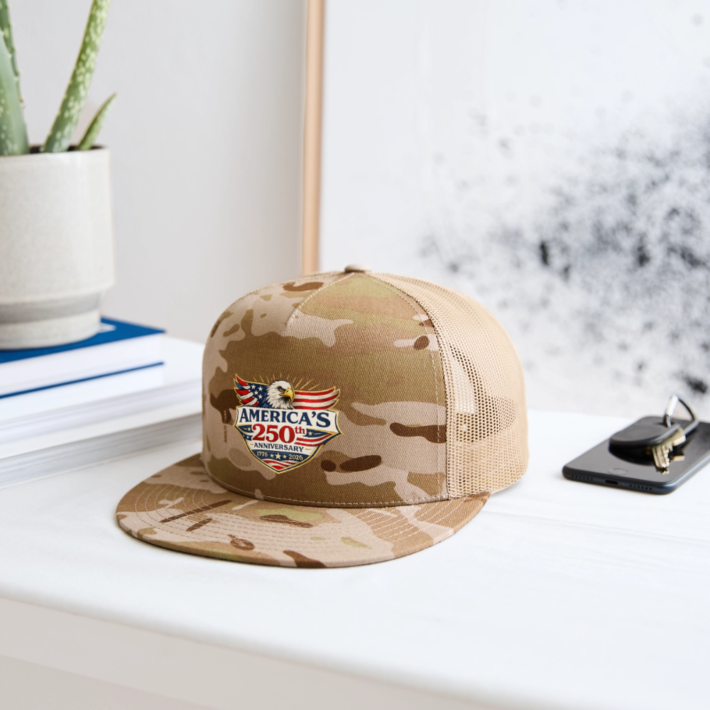 AMERICA'S 250th ANNIVERSARY Trucker Hat - MultiCam\tan