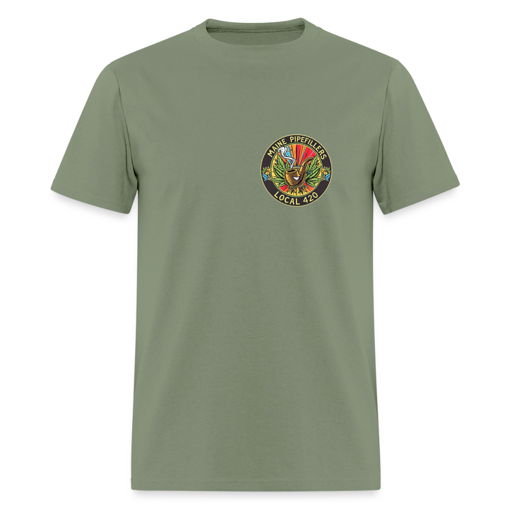 MAINE PIPEFILLERS LOCAL 420 Men's T-Shirt - military green