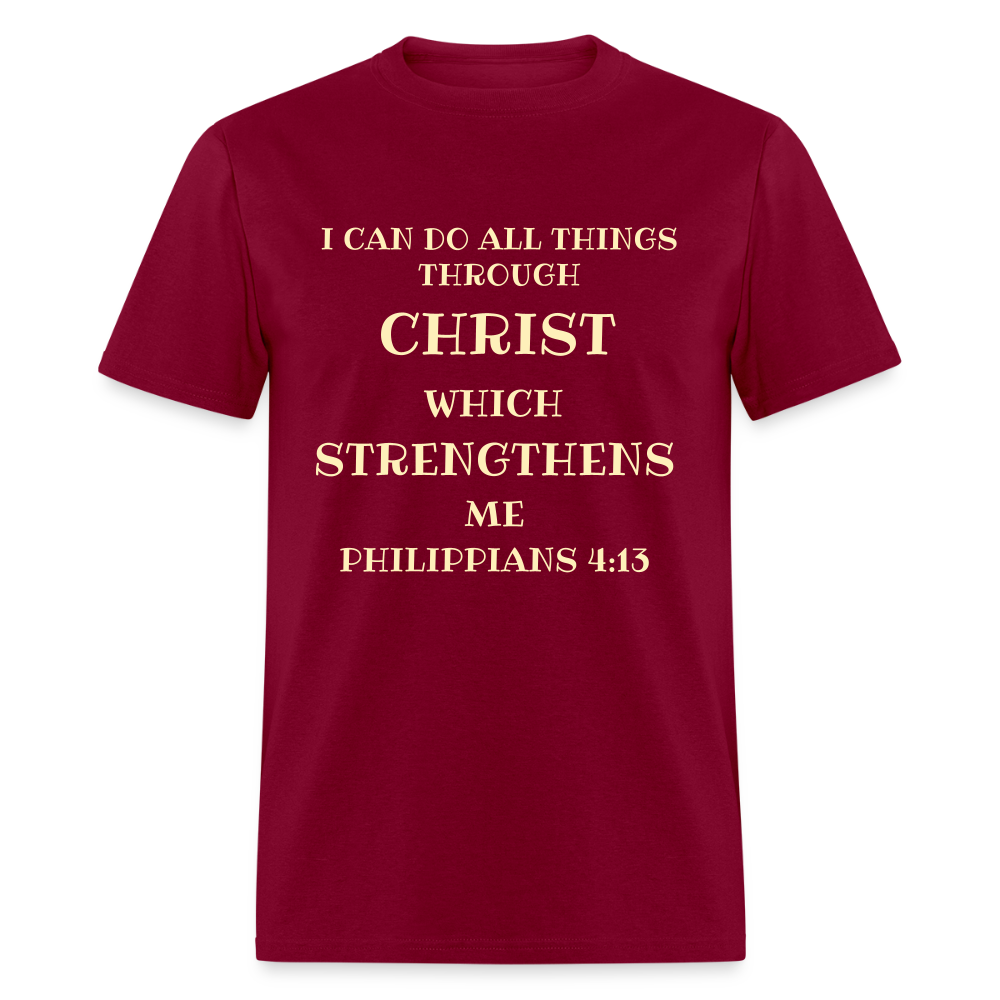 Philippians 4:13 Men's Unisex Classic T-Shirt - burgundy
