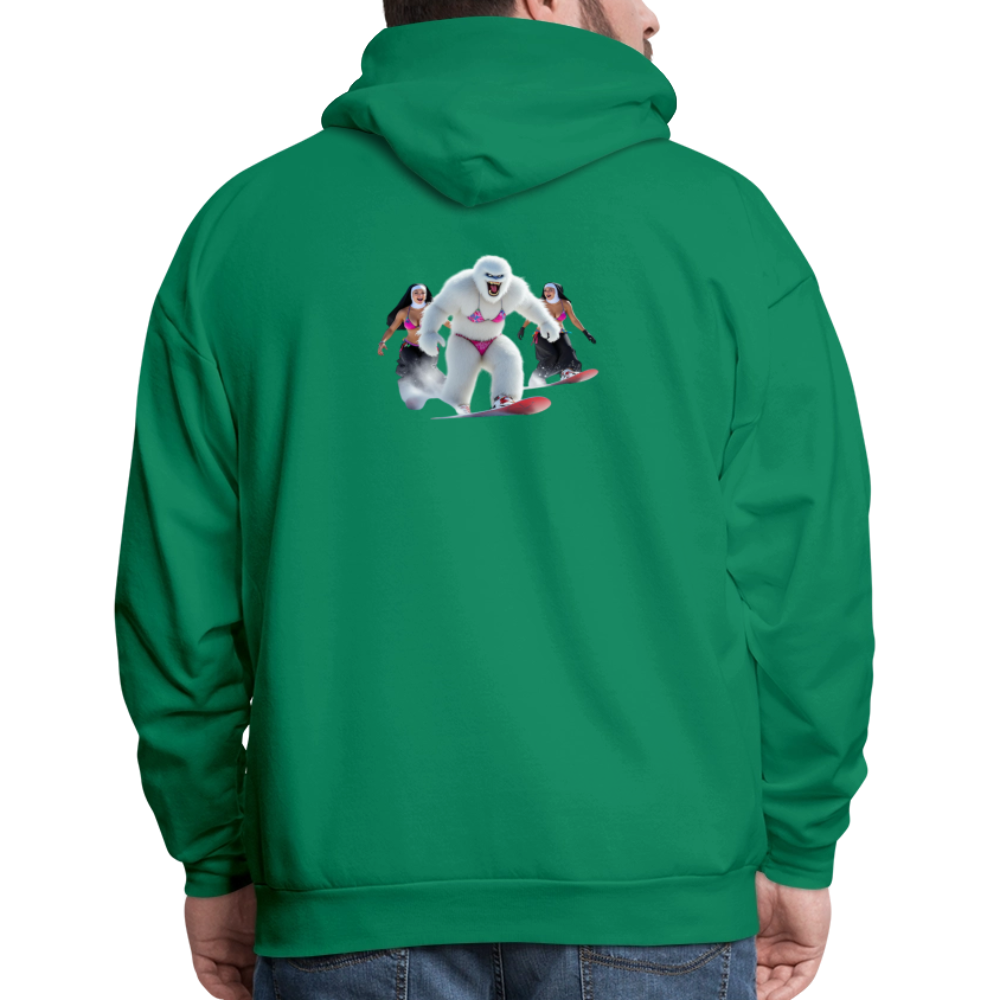 Bikini Abominable & Nuns Snowboarders Men's Hoodie - kelly green