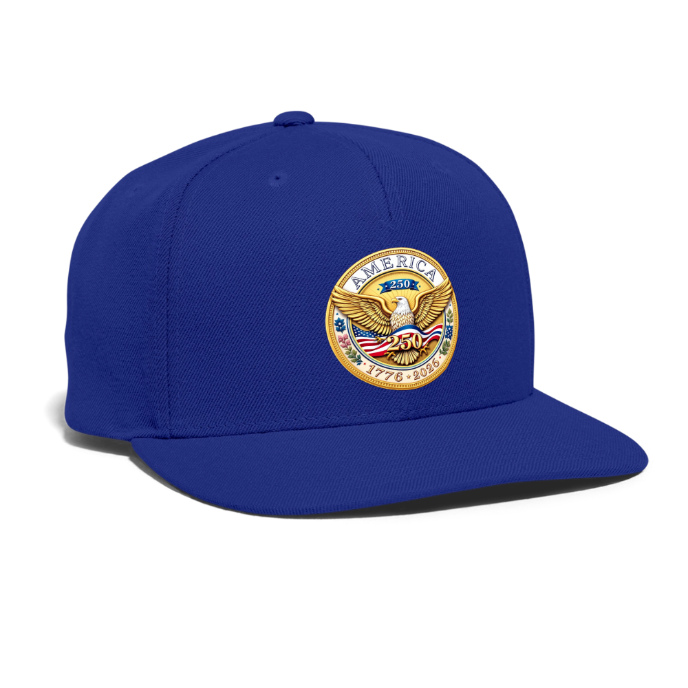 AMERICA 250 Snapback Baseball Cap - royal blue