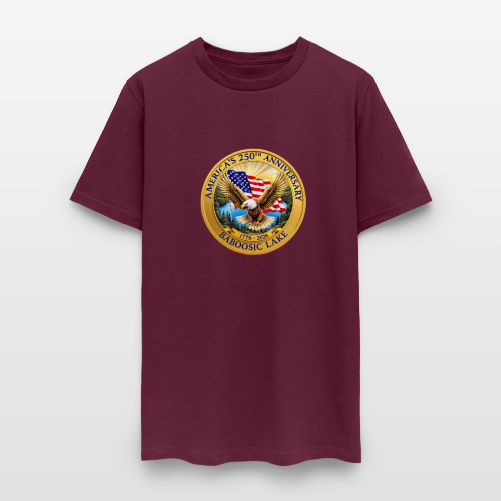 AMERICA 250 AMHERST Men's T-Shirt | GILDAN 5000 - burgundy