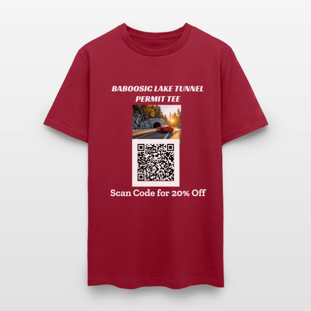 BABOOSIC LAKE TUNNEL PERMIT TEE Unisex Classic T-Shirt - dark red