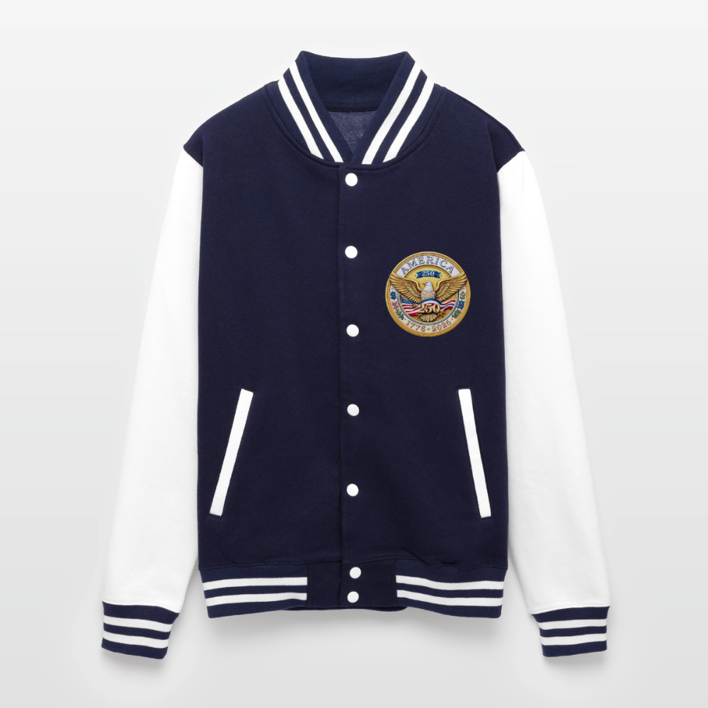 AMERICA 250 Unisex College Sweat Jacket - navy/white