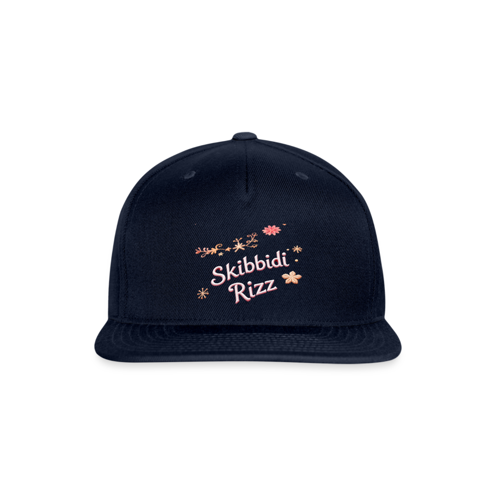 Skibbidi Rizz Authentic 4 Snapback Baseball Cap - navy