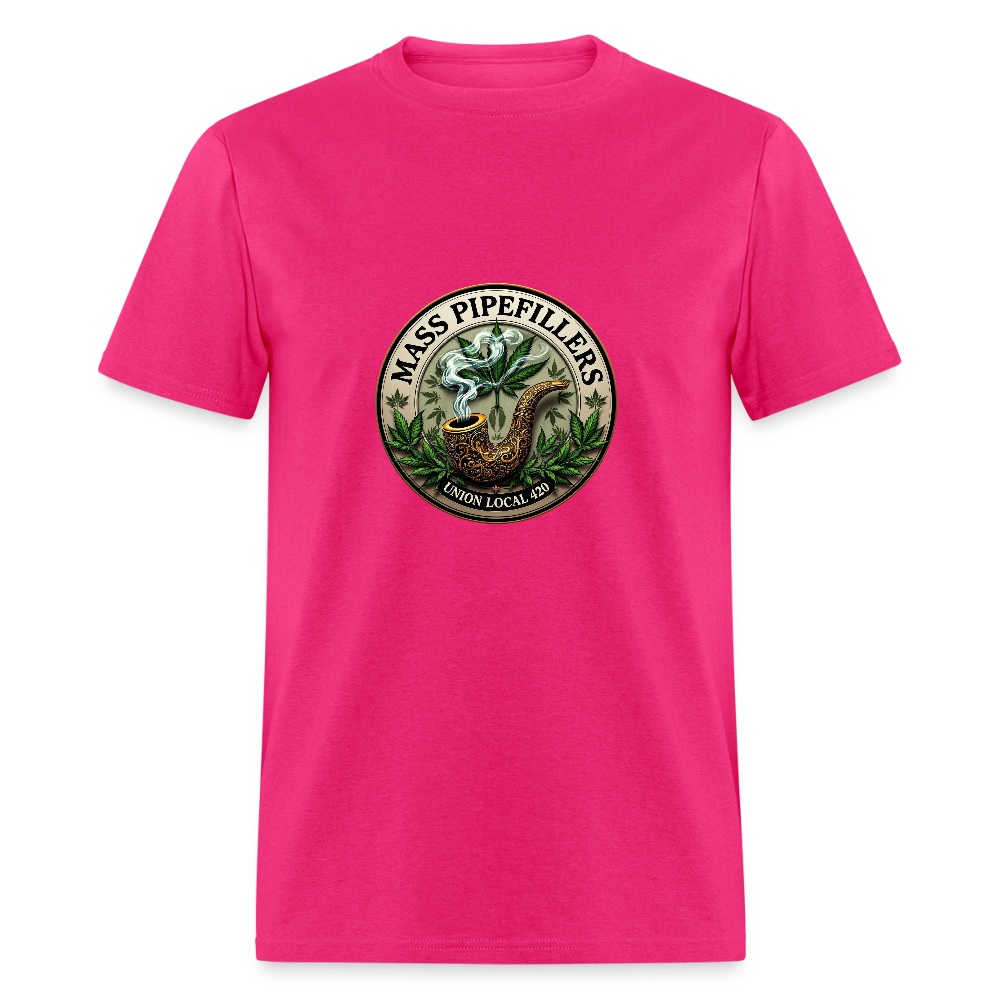 THE ORIGINAL MASS PIPEFILLERS UNION LOCAL 420 Unisex Classic T-Shirt - fuchsia
