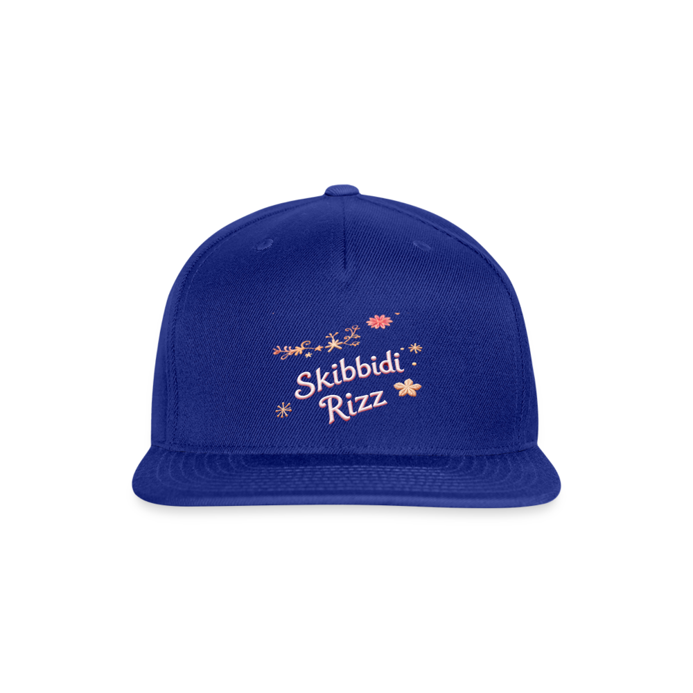 Skibbidi Rizz Authentic 4 Snapback Baseball Cap - royal blue