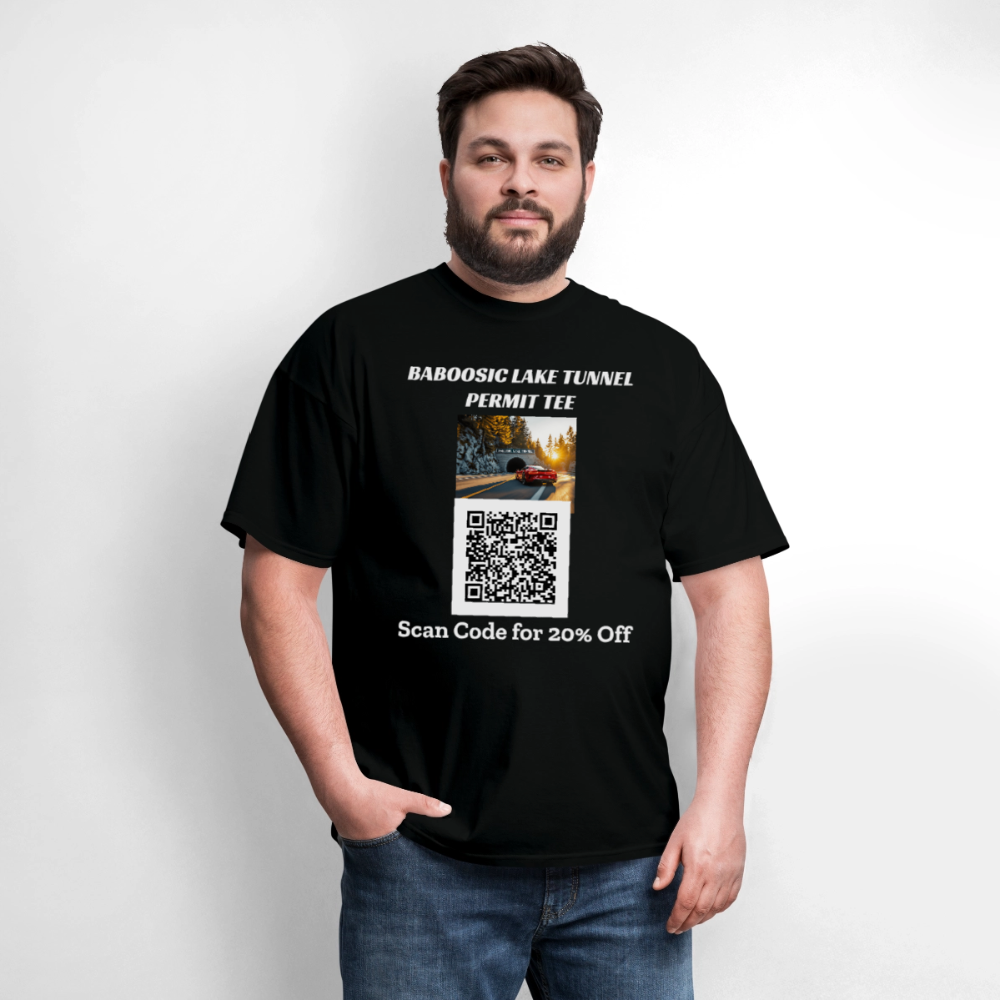 BABOOSIC LAKE TUNNEL PERMIT TEE Unisex Classic T-Shirt - black