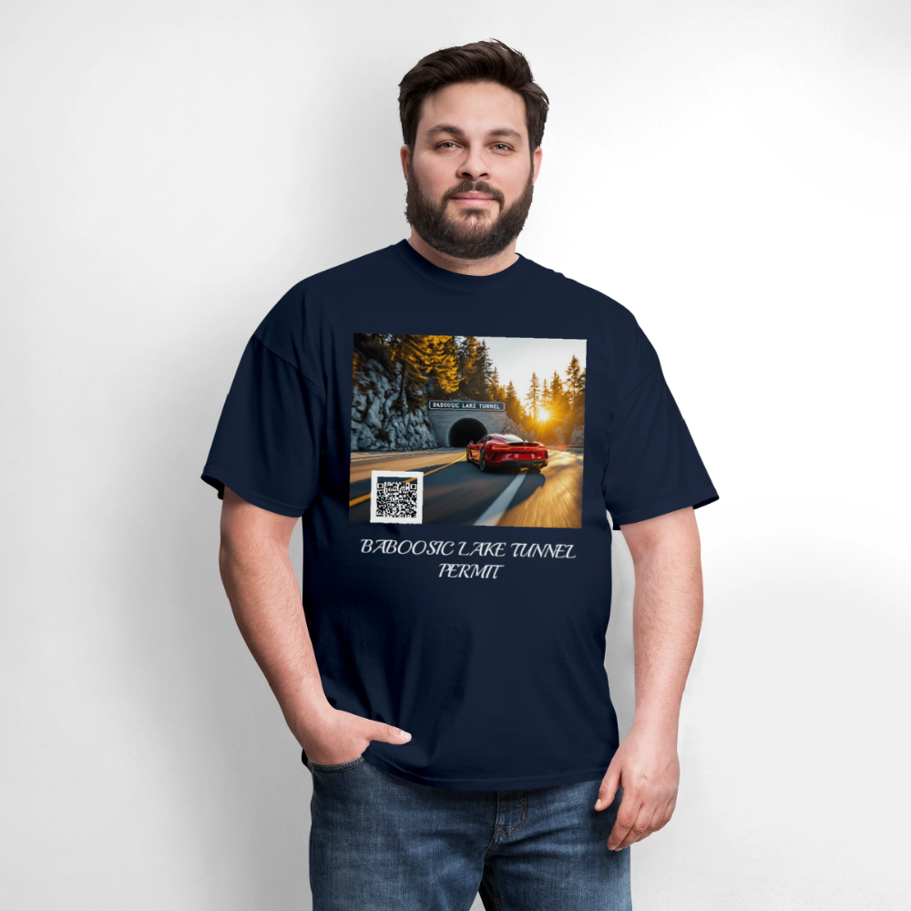 BABOOSIC LAKE TUNNEL PERMIT TEE - navy