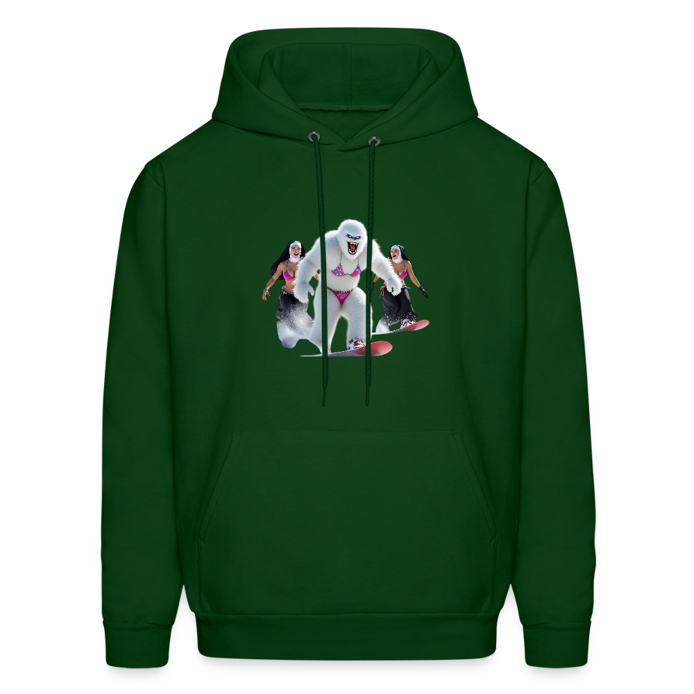 Bikini Abominable & Nuns Snowboarders Men's Hoodie - forest green