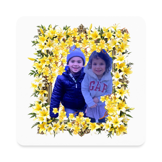 S B Square Magnet - white