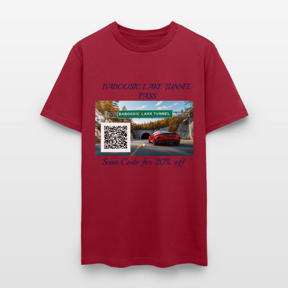BABOOSIC LAKE TUNNEL PASS TEE - dark red