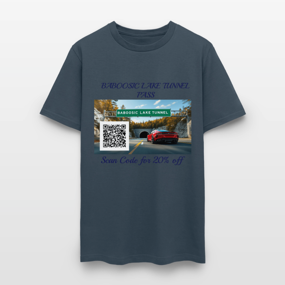 BABOOSIC LAKE TUNNEL PASS TEE -  blue dusk