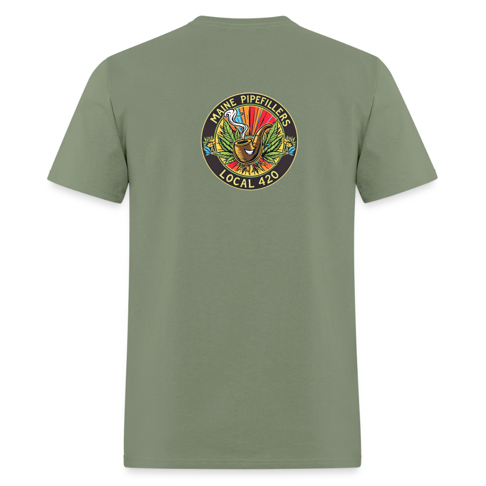 MAINE PIPEFILLERS LOCAL 420 Men's T-Shirt - military green