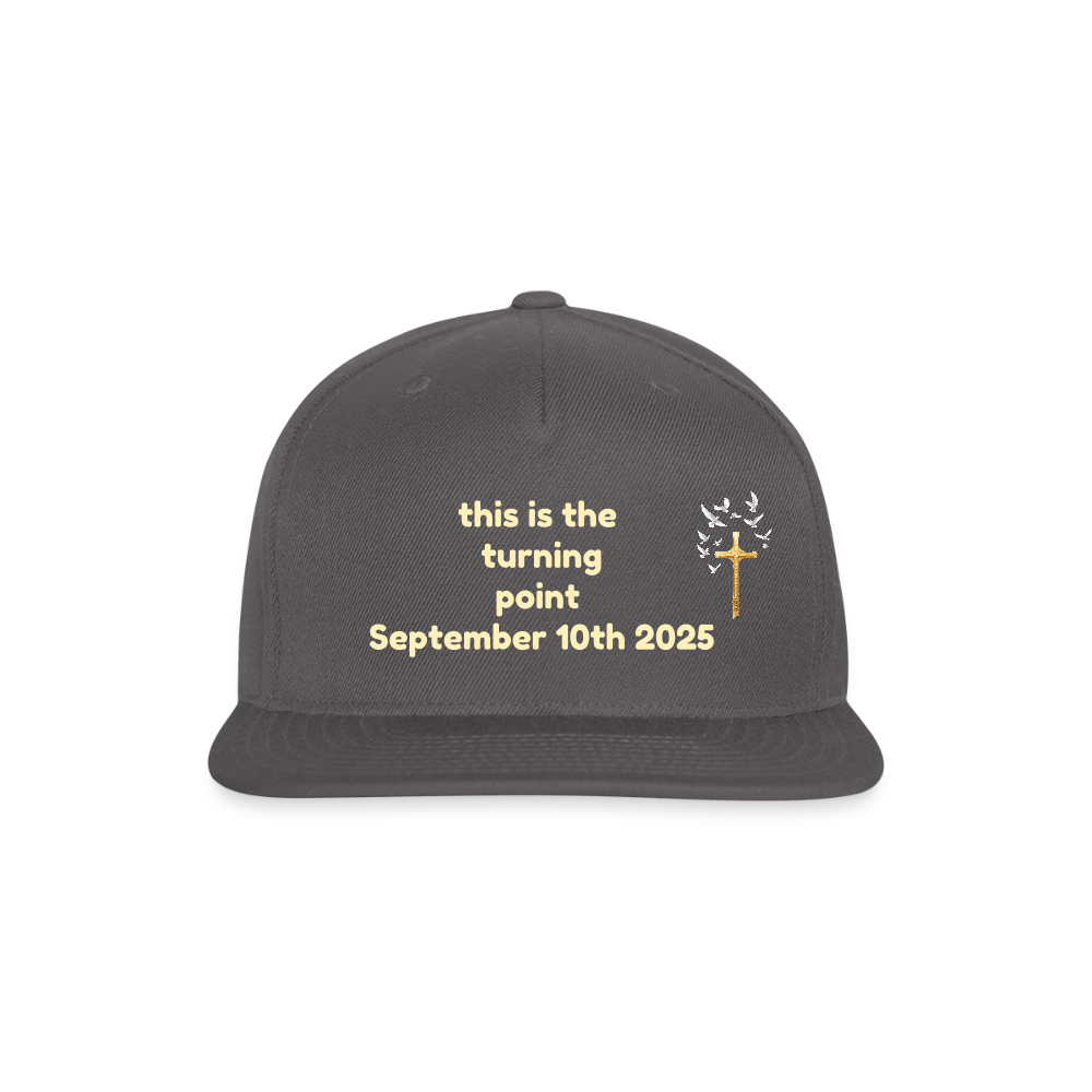 This is the Turning Point Snapback Baseball Cap - dark grey