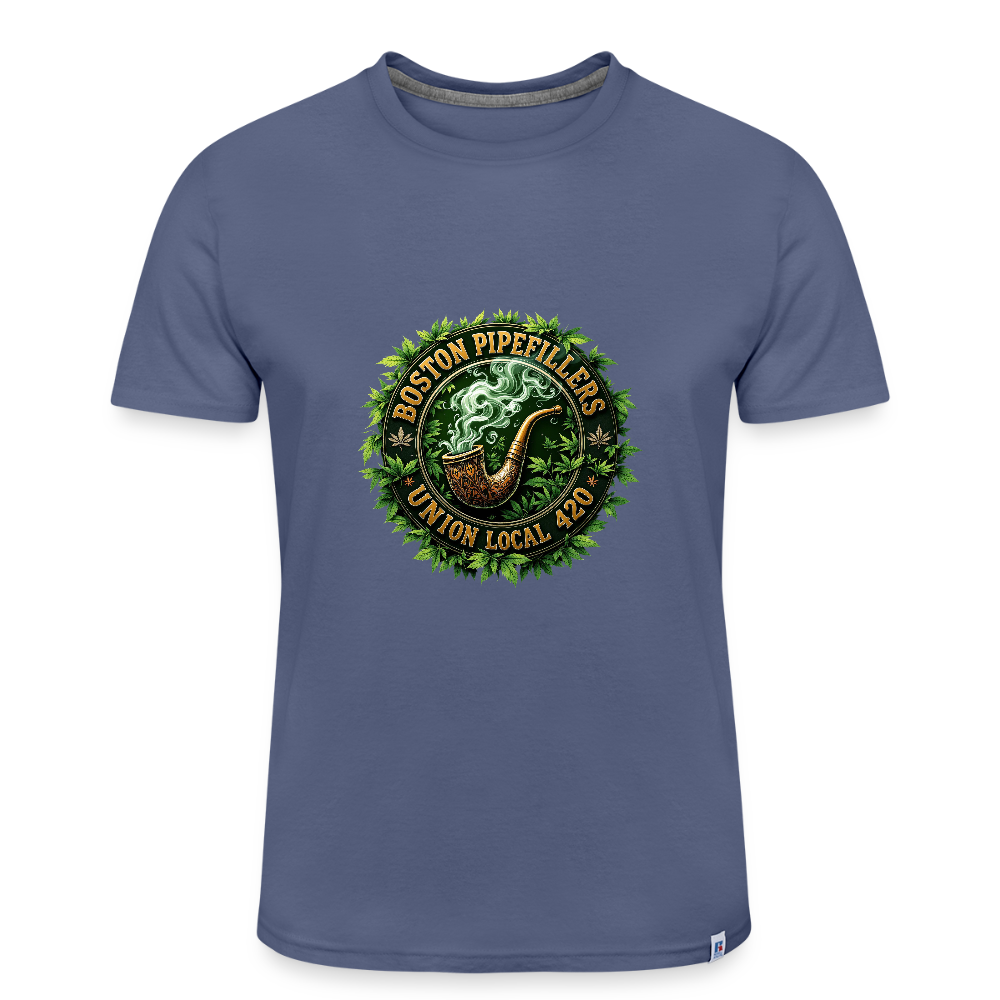 THE ORIGINAL BOSTON PIPEFILLERS UNION 420 Russell Athletic Unisex Essential Performance T-Shirt - vintage blue