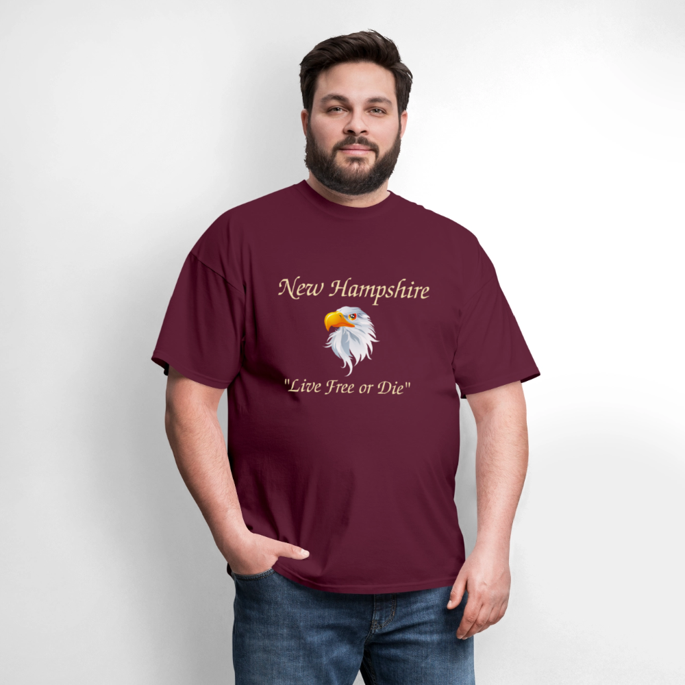 NH Live Free or Die Unisex Classic T-Shirt - burgundy