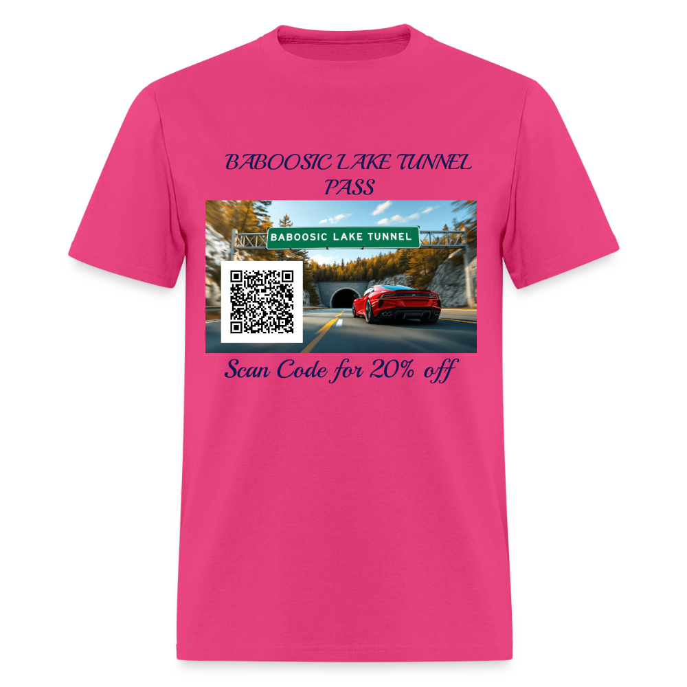 BABOOSIC LAKE TUNNEL PASS TEE - fuchsia