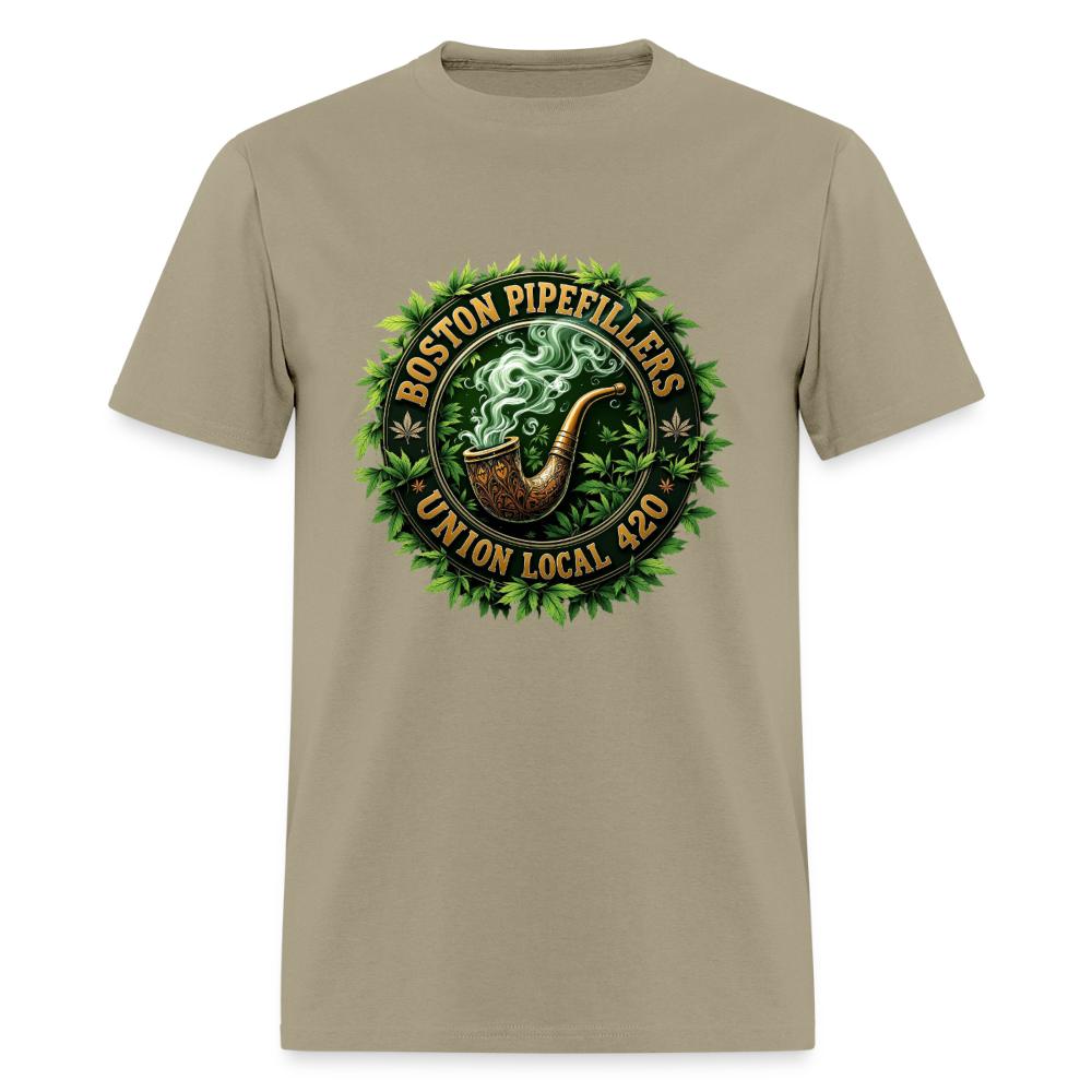 BOSTON PIPEFILLERS LOCAL 420 Men's T-Shirt - khaki