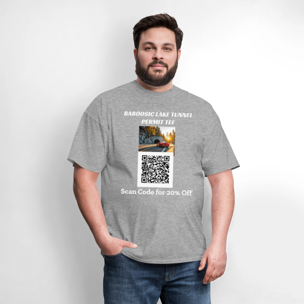 BABOOSIC LAKE TUNNEL PERMIT TEE Unisex Classic T-Shirt - heather gray