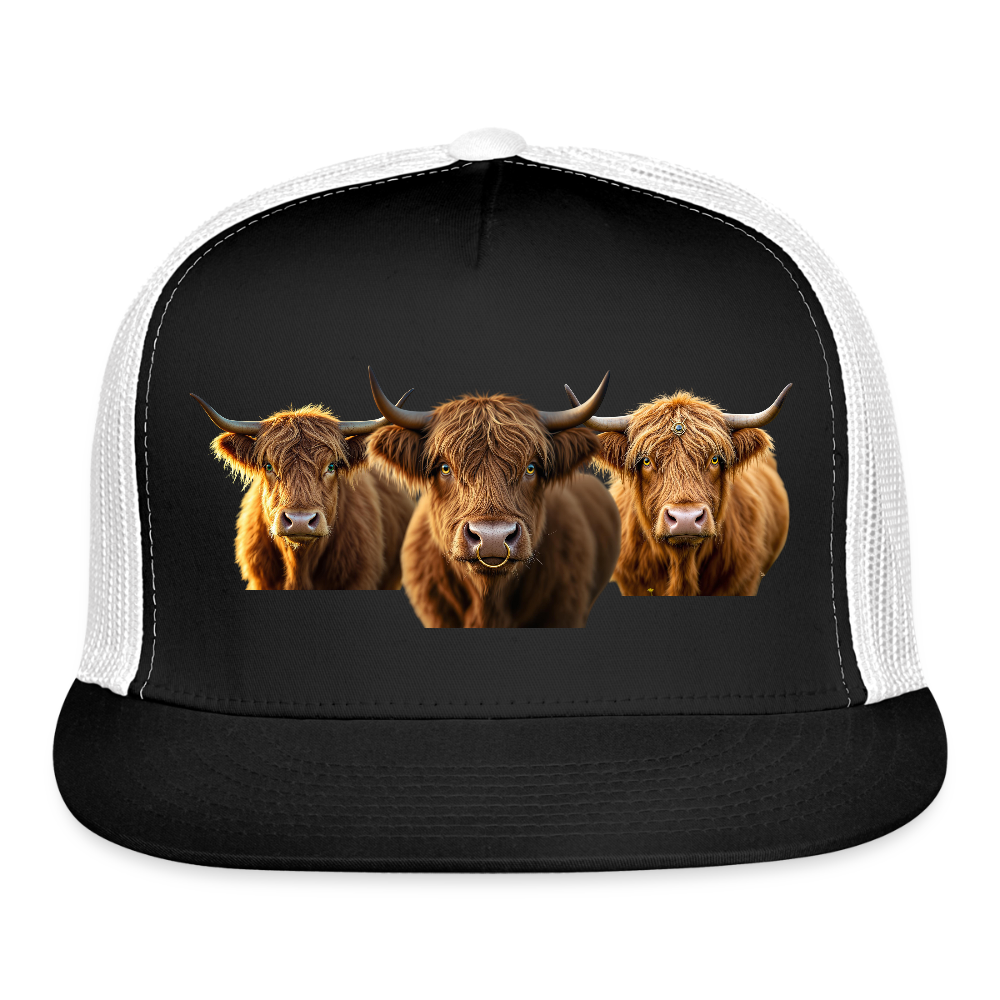 ANNA HIGHLAND CAMO Trucker Hat - black/white