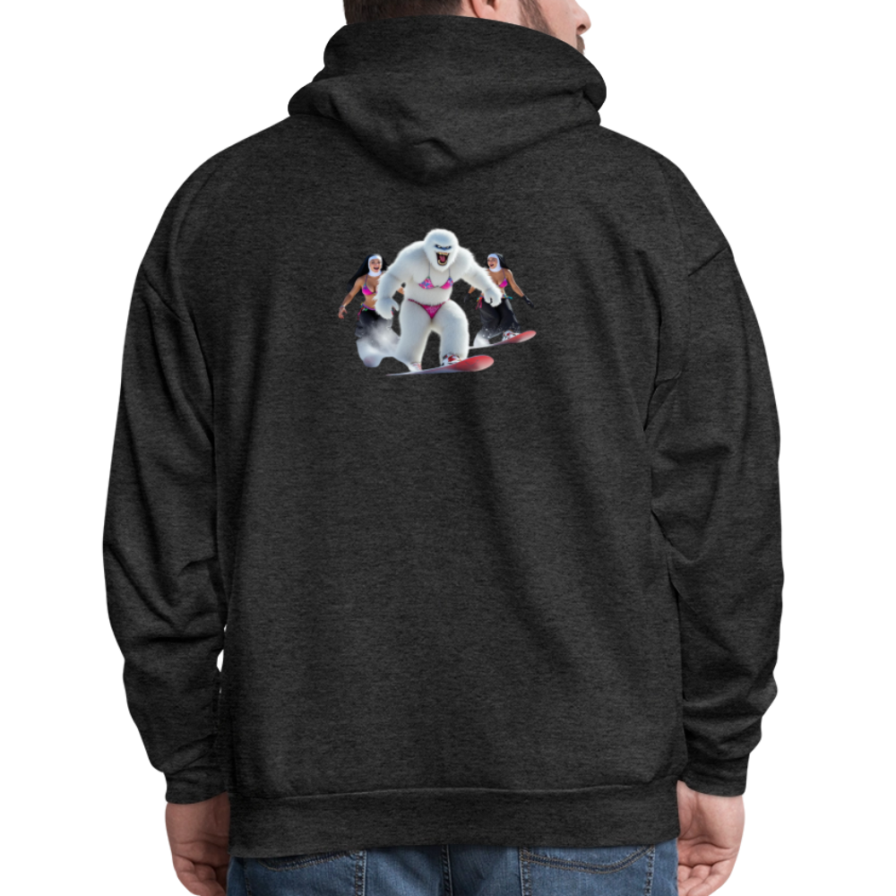 Bikini Abominable & Nuns Snowboarders Men's Hoodie - charcoal grey