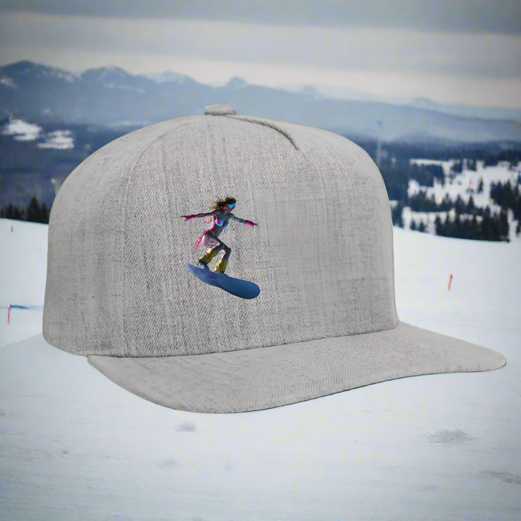 Snow Bunny 3 Authentic Snapback Baseball Cap - heather gray