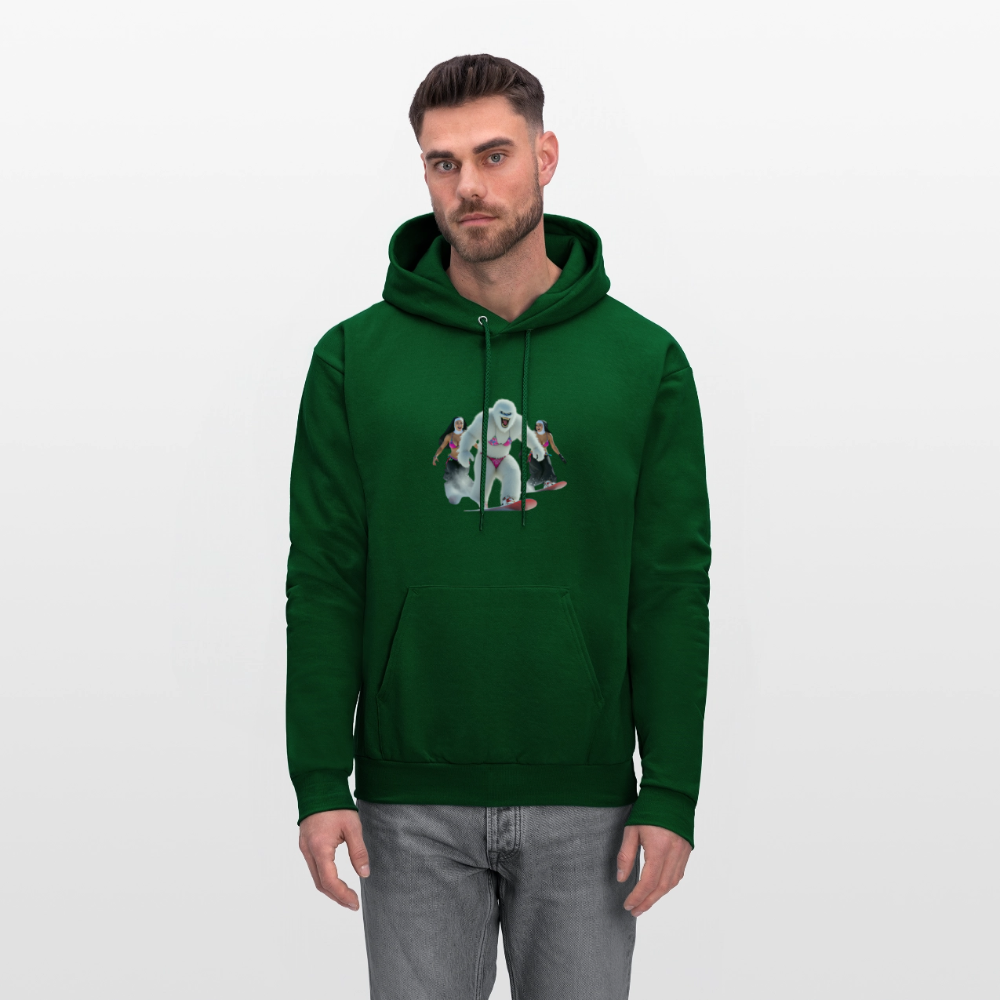 Bikini Abominable & Nuns Snowboarders Men's Hoodie - forest green