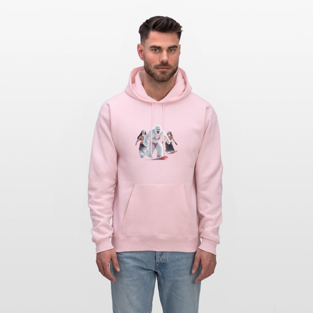 Bikini Abominable & Nuns Snowboarders Men's Hoodie - pale pink