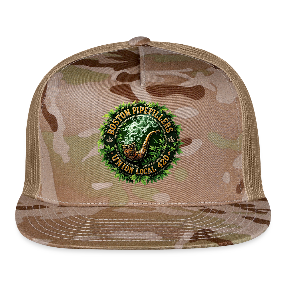 BOSTON PIPEFILLERS Trucker Hat - MultiCam\tan