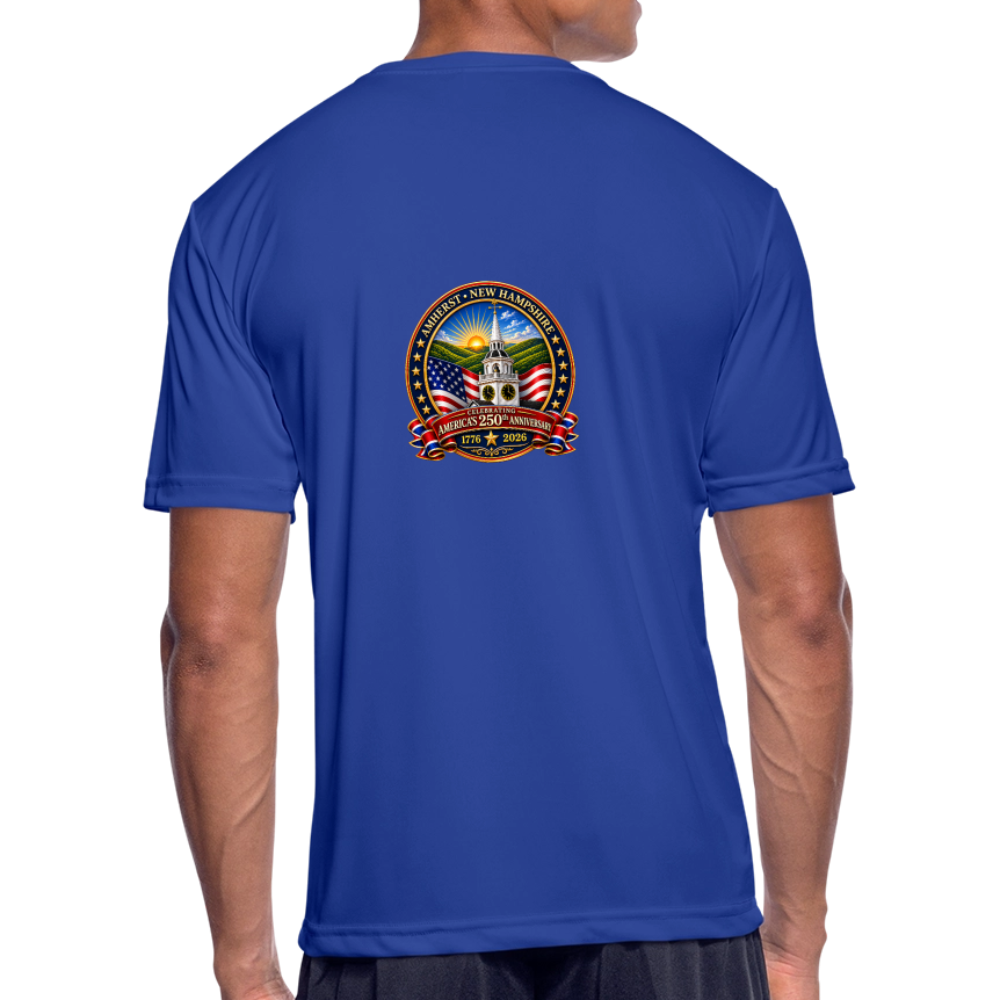 Amherst Men’s Moisture Wicking Performance T-Shirt - royal blue