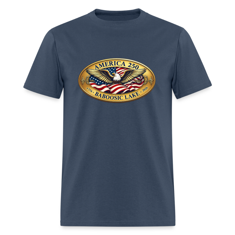 BABOOSIC LAKE AMERICA 250 Men's T-Shirt -  blue dusk