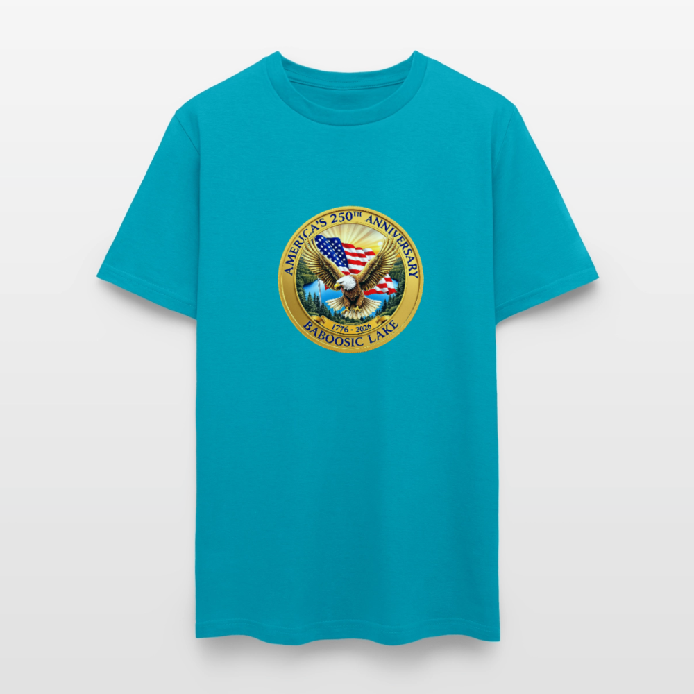 AMERICA 250 AMHERST Men's T-Shirt | GILDAN 5000 - turquoise