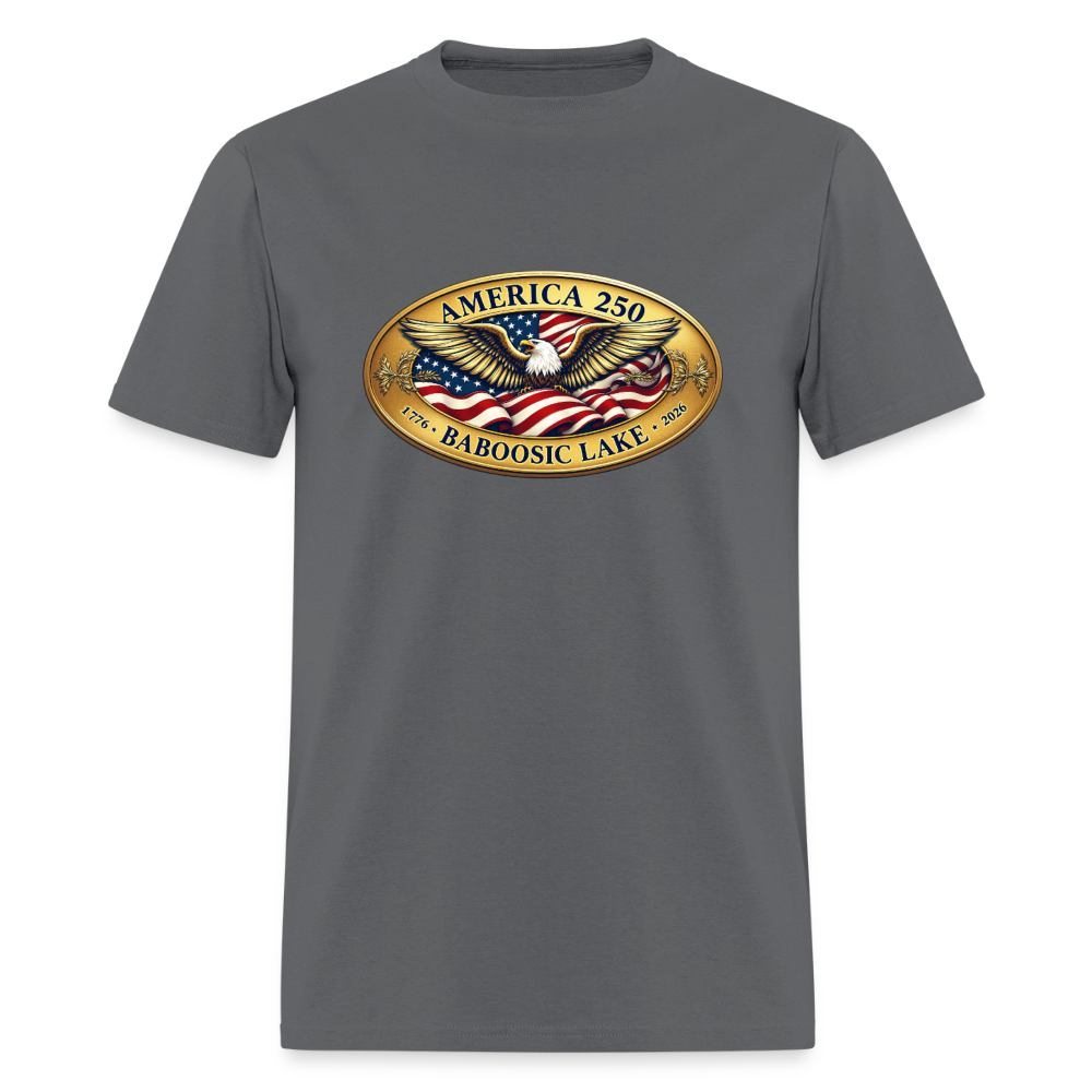 BABOOSIC LAKE AMERICA 250 Men's T-Shirt - charcoal