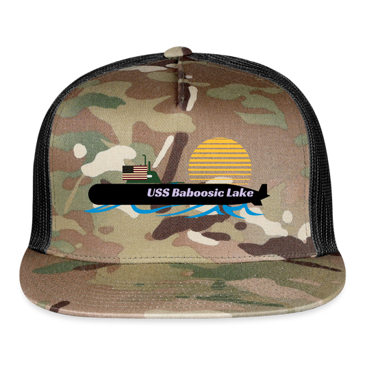 USS BABOOSIC LAKE Camo Trucker Cap - MultiCam\black