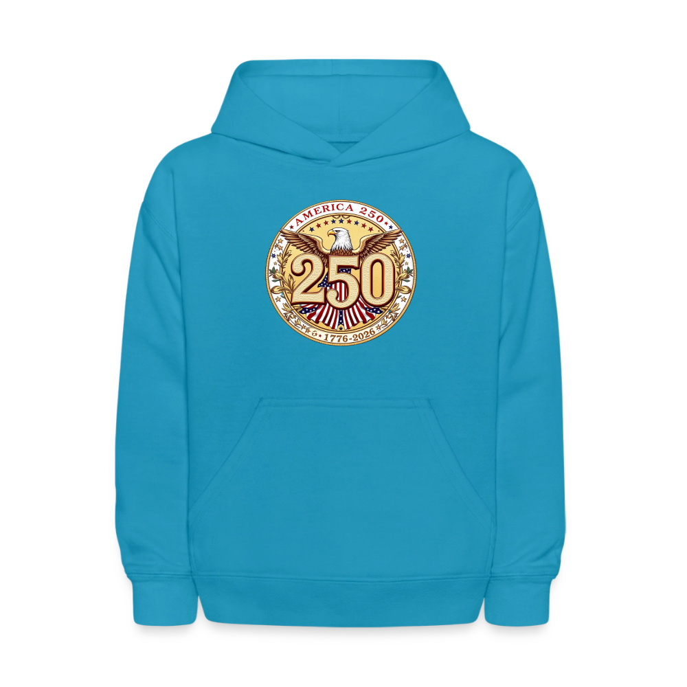 AMERICA 250 Kids' Hoodie - turquoise