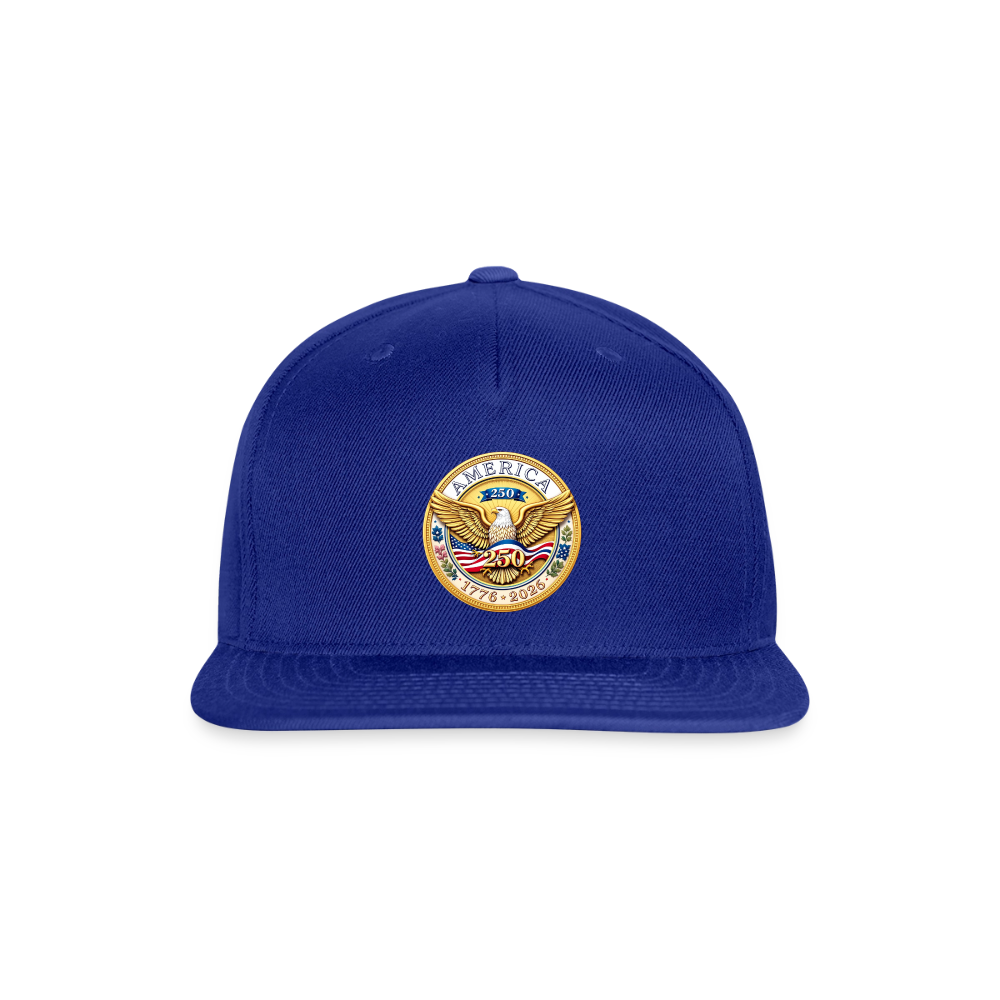AMERICA 250 Snapback Baseball Cap - royal blue
