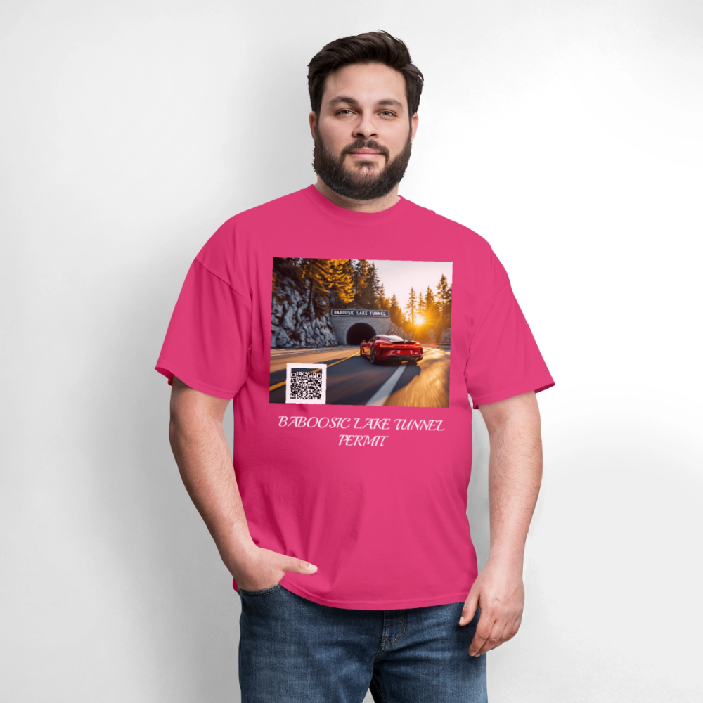BABOOSIC LAKE TUNNEL PERMIT TEE - fuchsia