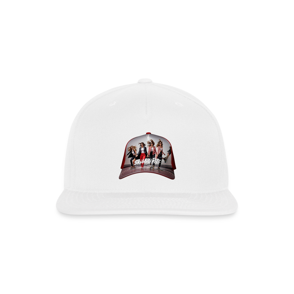 Skibbidi Rizz Authentic Snapback Baseball Cap - white