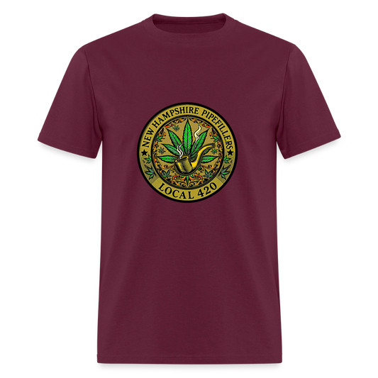 New Hampshire Pipefillers Local 420 Men's T-Shirt - burgundy