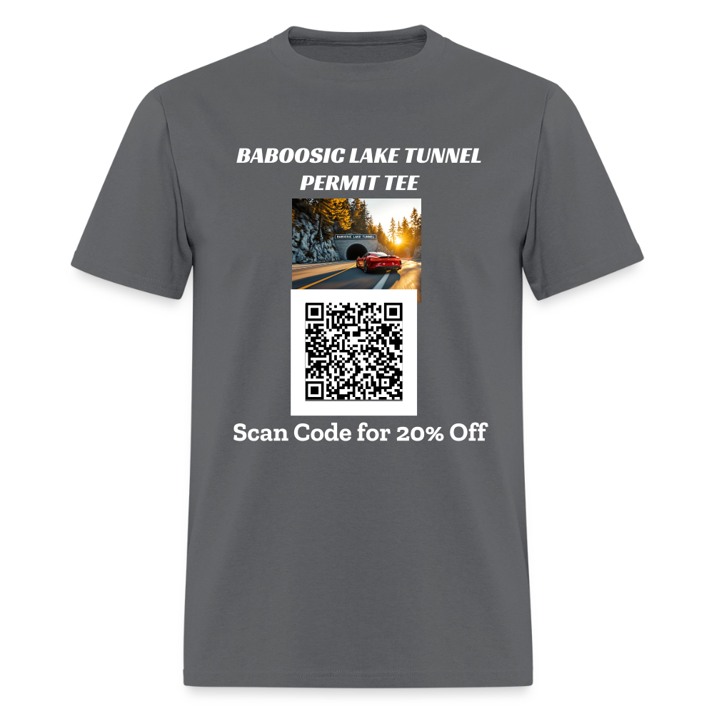 BABOOSIC LAKE TUNNEL PERMIT TEE Unisex Classic T-Shirt - charcoal