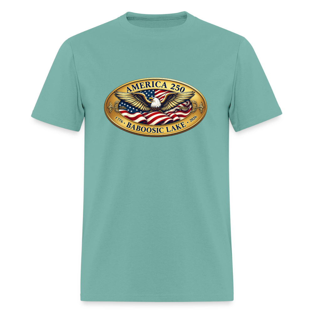 BABOOSIC LAKE AMERICA 250 Men's T-Shirt - aquatic