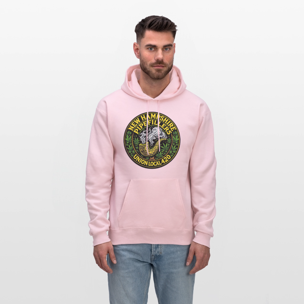 THE ORIGINAL NEW HAMPSHIRE PIPEFILLERS UNION LOCAL 420 Hanes Men's Hoodie - pale pink