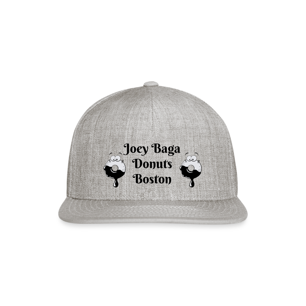 JOEY BAGA DONUTS Original Snapback Baseball Cap Snapback Baseball Cap - heather gray