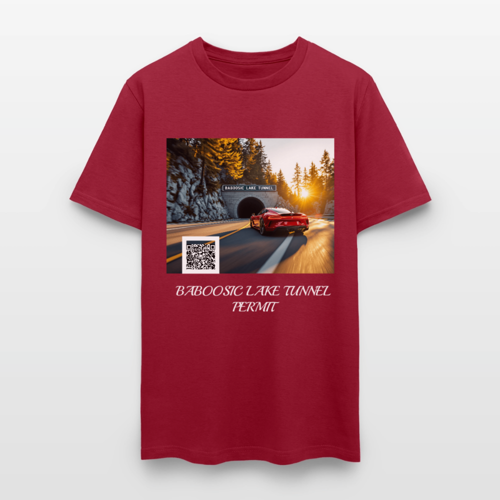 BABOOSIC LAKE TUNNEL PERMIT TEE - dark red